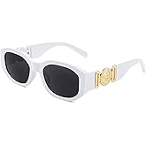 FEISEDY Retro Trendy Rectangle Sunglasses Women Men Vintage 90s Small Narrow Square Sunglasses B2322