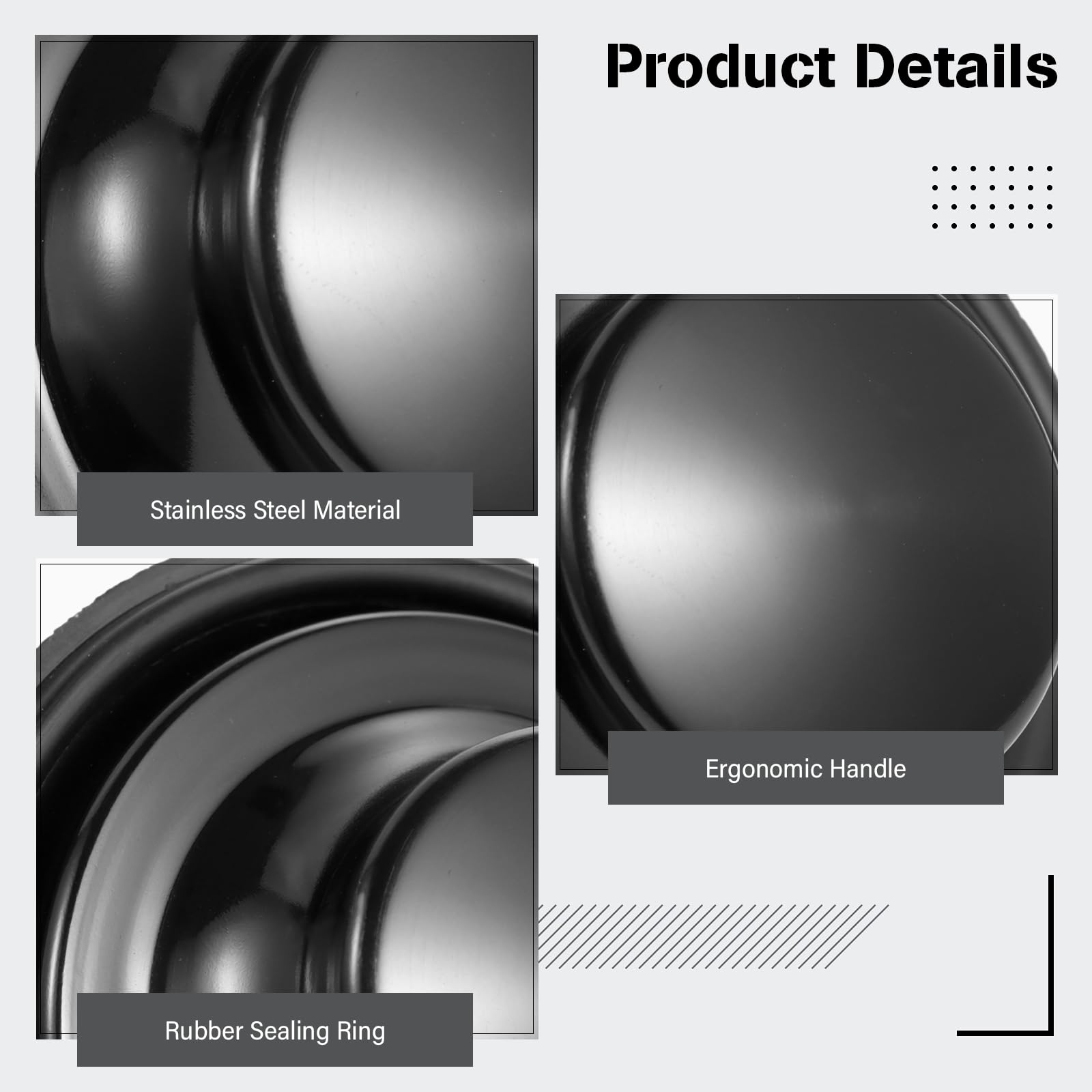 Sink Garbage Disposal Flange and Stopper, Fits 3-1/2 Inch Standard Sink Drain Hole, Durable Gunmetal Black Stainless Steel Sink Flange with Nano Surface