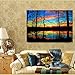 Fipart 5D DIY Diamond Painting kit,Diamond Art for Adults Round Full Diamond Forest Sunset Pattern Cross-Stitch Craft Wall Decoration,12X18 inch