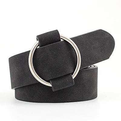 Eilane Round Buckle Ladies Belt, Fashion Durable Casual Wild Belts Needle-Free for Jeans Dress Pants