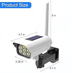 Solar Powered Fake Security Camera, Dummy Simulated
