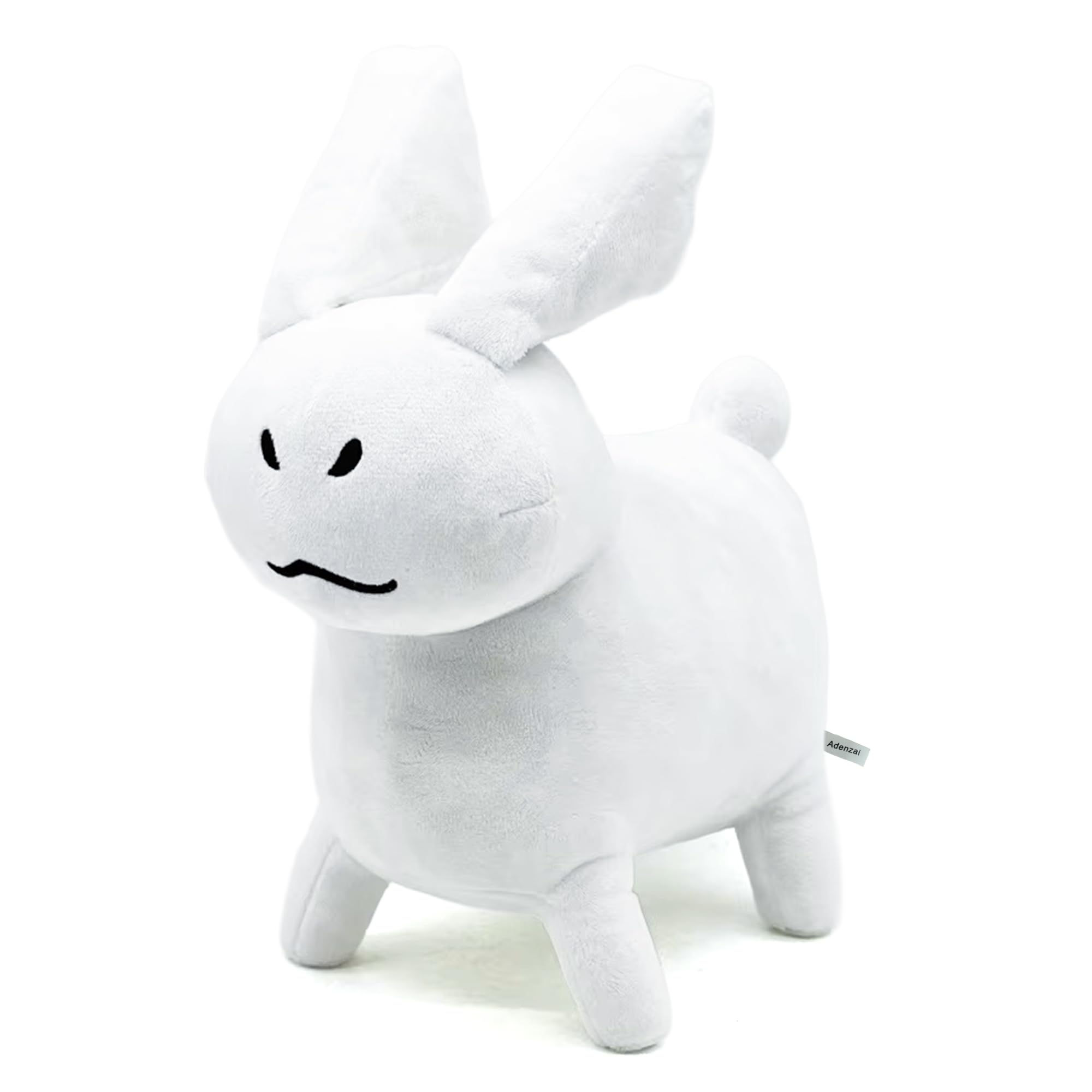 Adenzai White Gubby Rabbit Plush Toy – Soft Forsaken Gubby Plush Stuffed Animal, Cute Game Character Collectible Plushie Gift for Kids and Gamers (Rabbit White Gubby)