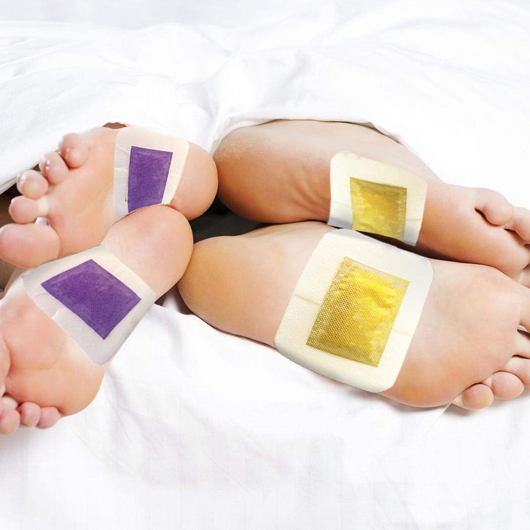 Halffle Detox Foot Pad Organic Herbal Detoxify Toxins Cleansing Patches Health Care Foot Creams & Lotions 5 Pcs