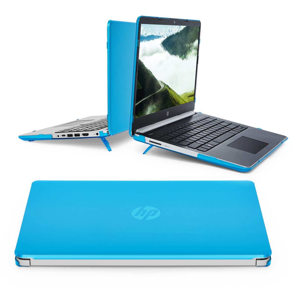 mCover Case Compatible for 2020~2022 14" HP 14-DQxxxx / 14-FQxxxx Series ONLY (NOT Compatible with Any Other HP Models) Laptops (Pavilion 14-DQxxxx Series, Aqua)
