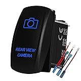 BACAUTOPARTS Blue Led Rear View Camera Rocker
