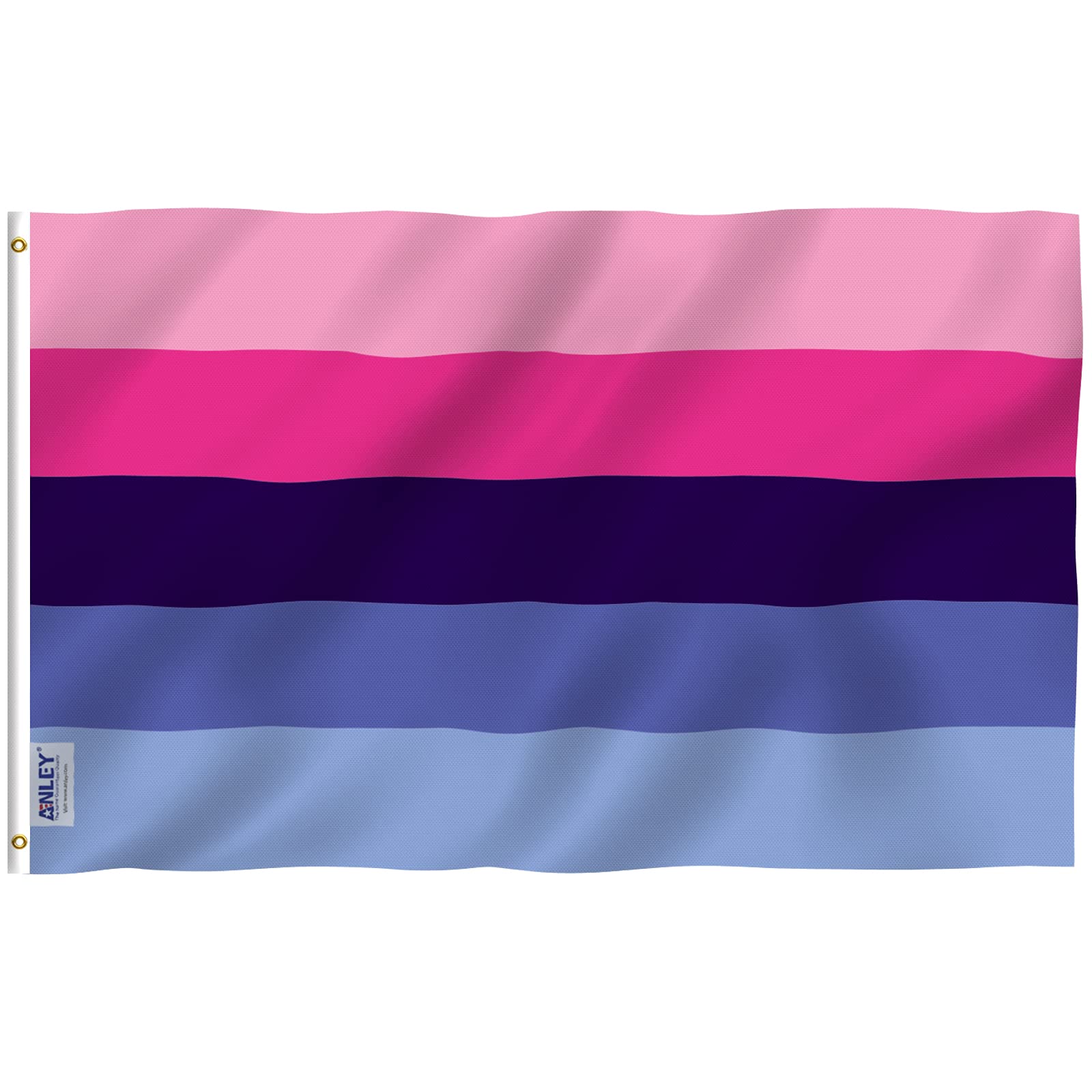 Anley Fly Breeze 3x5 Foot Omnisexual Pride Flag - Vivid Color and Fade Proof - Canvas Header and Double Stitched - Omnisexual LGBT Flags Polyester with Brass Grommets 3 X 5 Ft