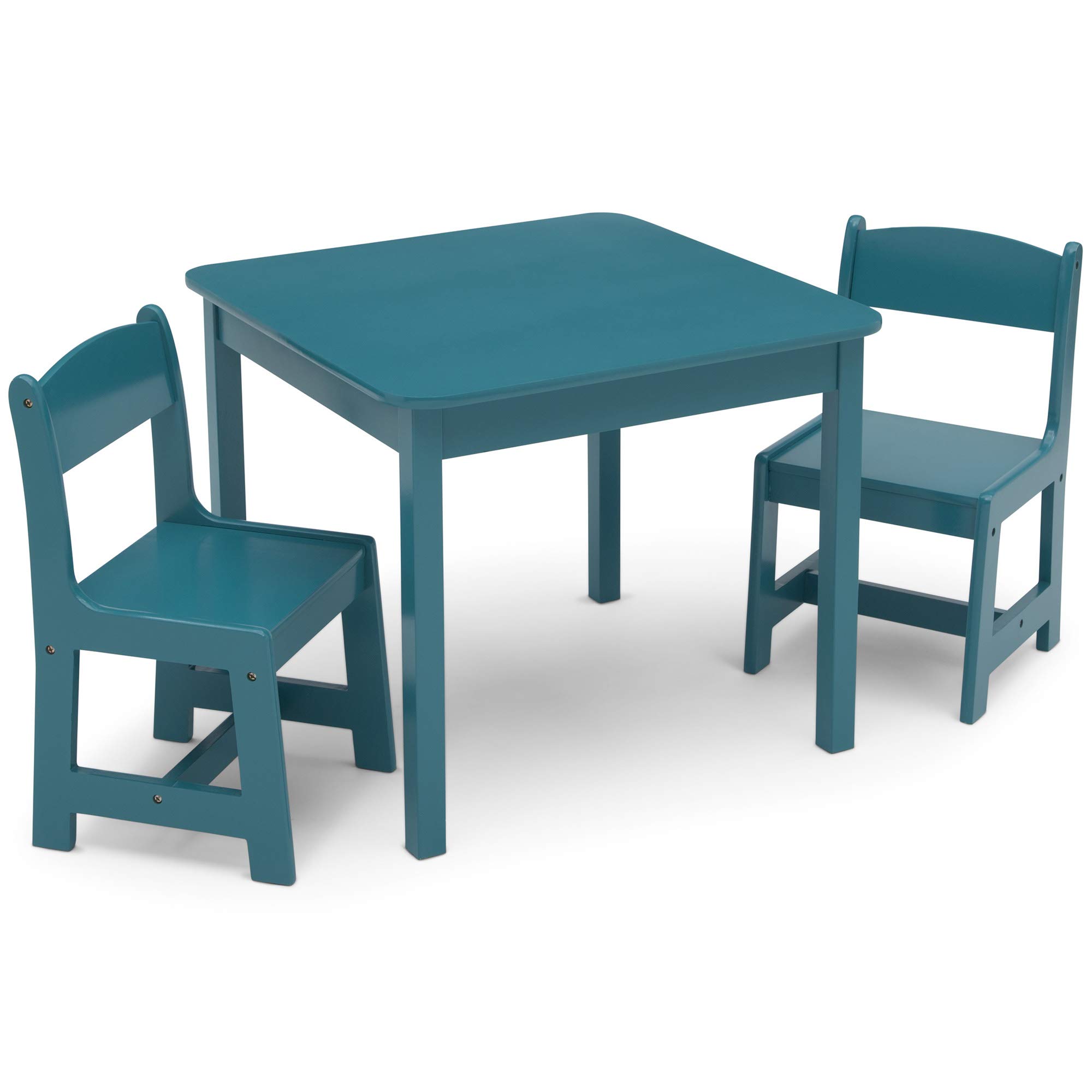Delta Children MySize Kids Wood Table and Chair Set (2 Chairs Included ...
