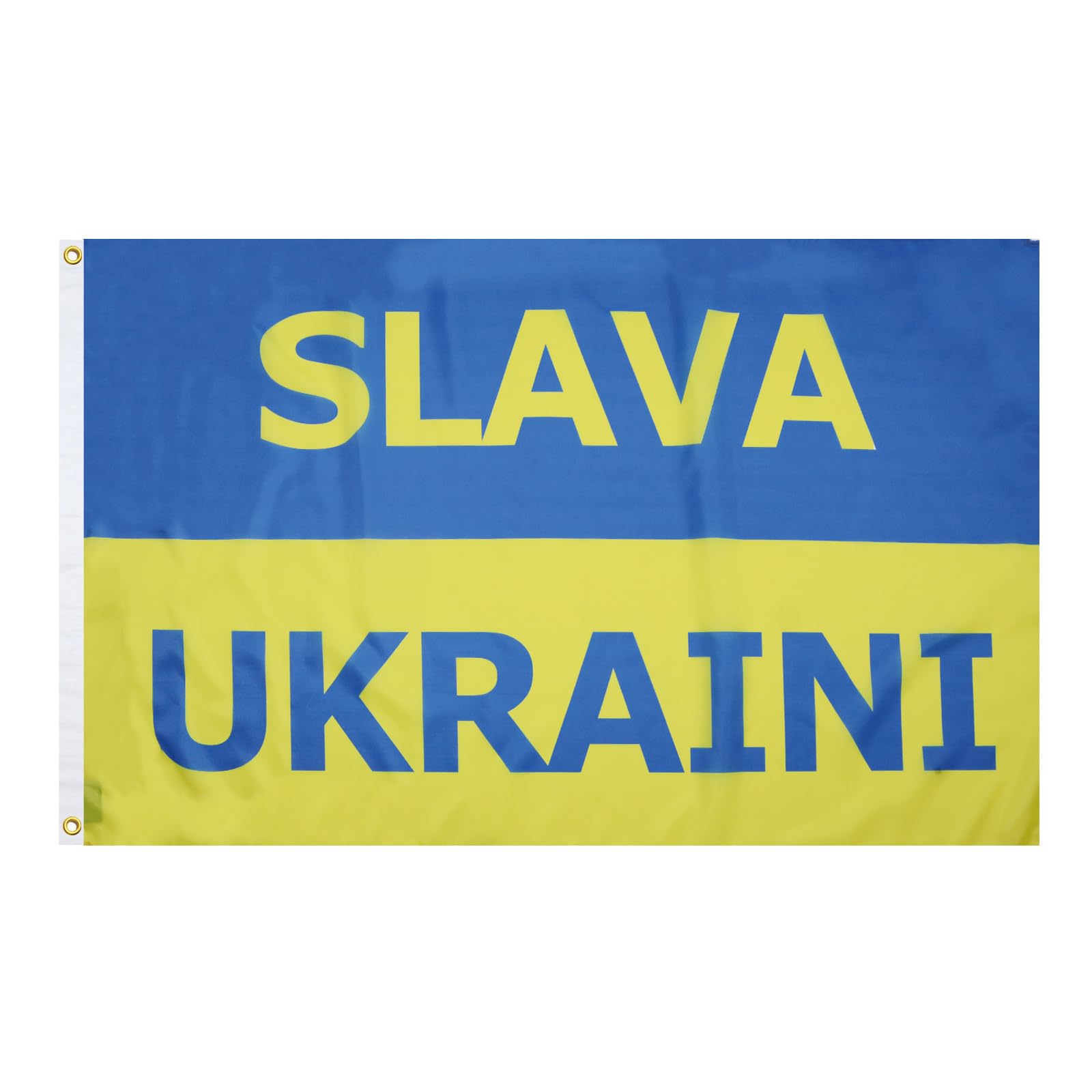 AZ FLAG - Ukraine Slava Ukraini Flag - 3x5 Ft - 100D Polyester Ukranian Peace Banner with Two Metal Grommets - Fade Resistant - Vivid Colors - 3' x 5' Feet - 150x90 Cm
