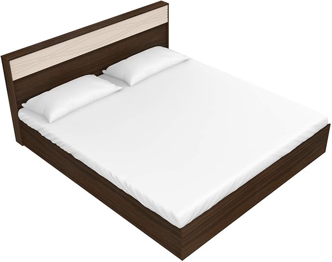 GODREJ INTERIO Casablanca King Size Bed Half Hydraulic Storage, Dark