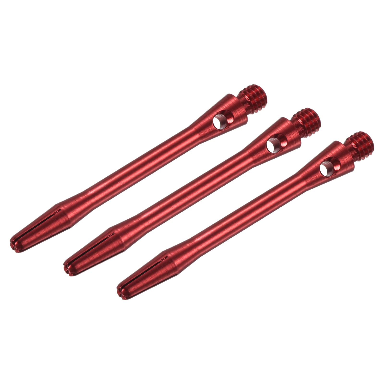 PATIKIL 45mm Aluminum Dart Shafts, Medium 2BA Thread Dart Stems Dart Accessories Throwing Fitting for Steel Tip - 3 Pack (Red)