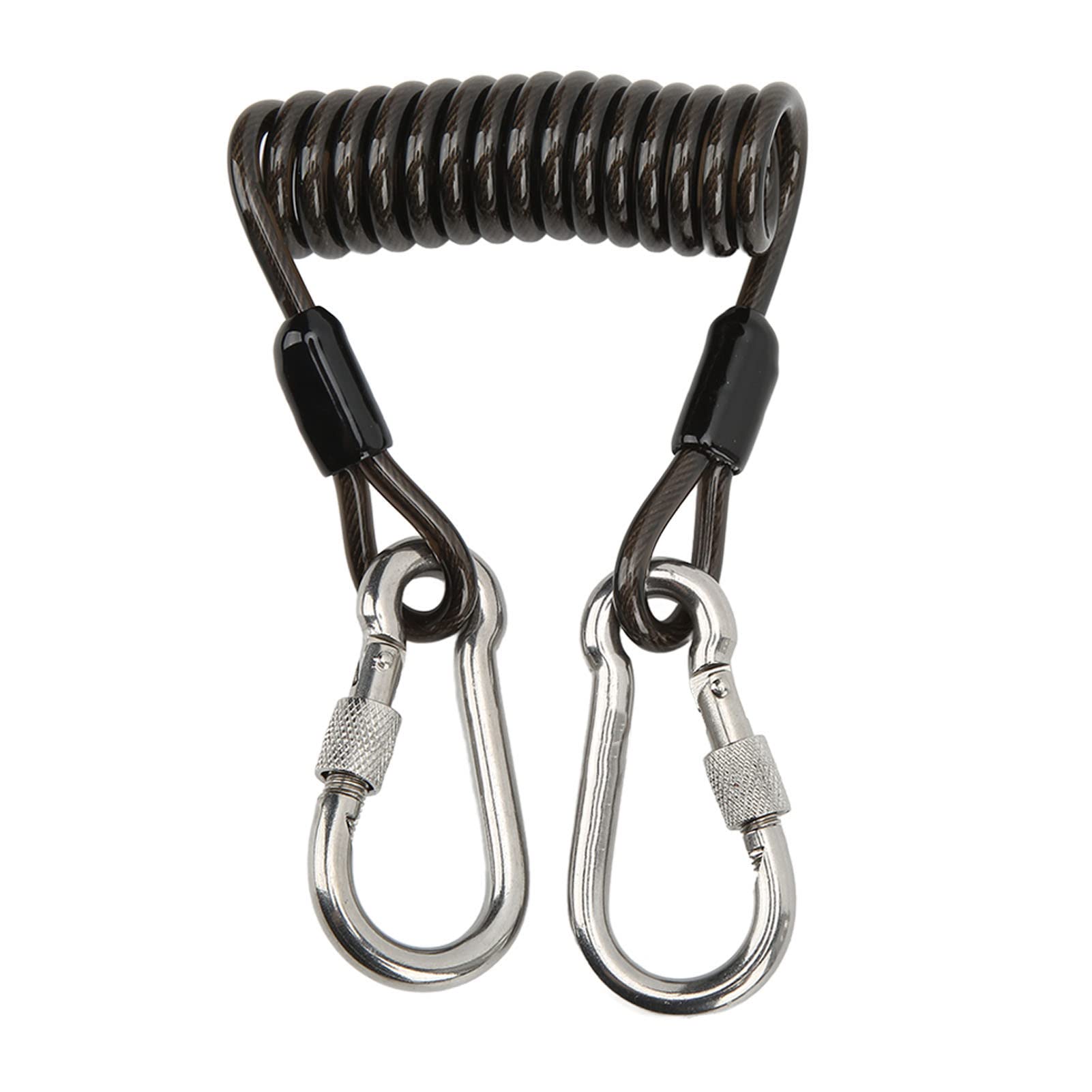 Alomejor Diving Lanyard Anti Lost Diving Camera Spring Coil Lanyard Quick Release Buckle Tools