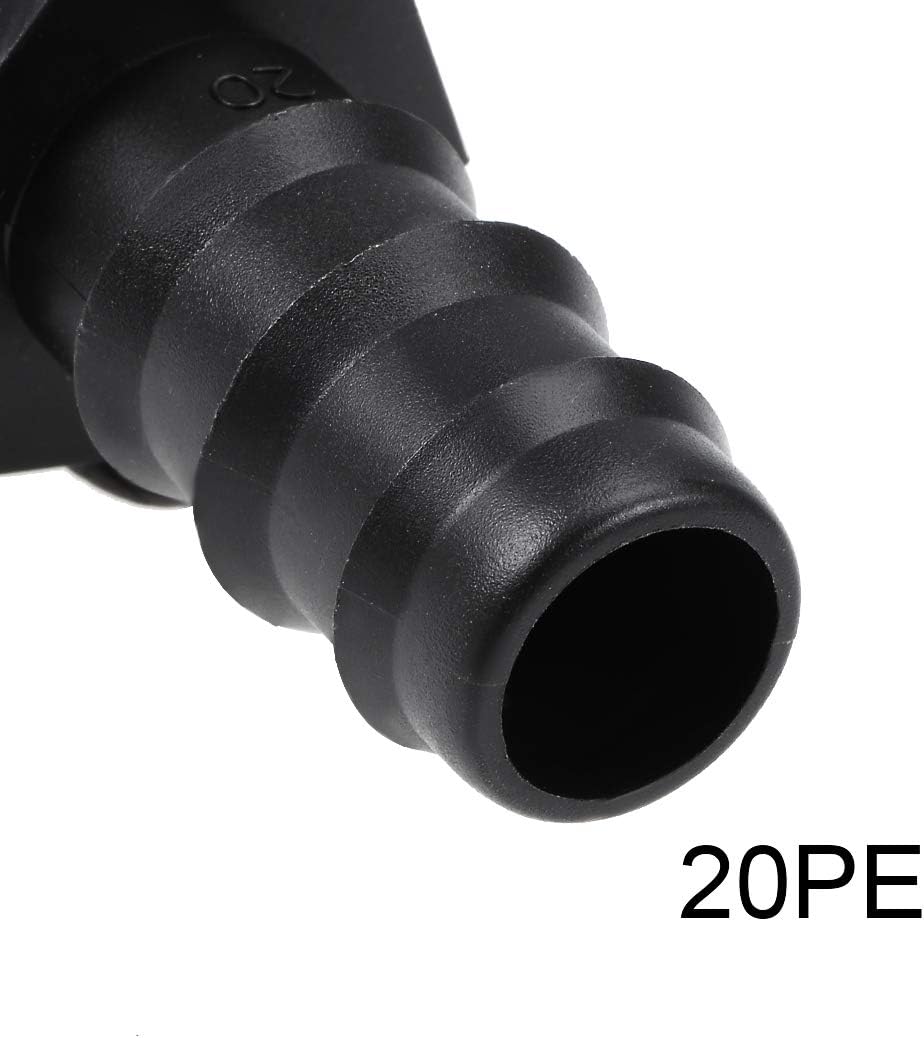 sourcing map Barb Drip Pipe Connector 1/2BSPF Male Thread 20PE Hose Fitting for Garden Agricultural Irrigation System Plastic 5pcs - Image 5