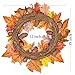 DearHouse 15 Inch Fall Wreath, Autumn Maple Leaf Harvest Thanksgiving Door Wreath for Front Door with Pumpkins, Pinecone, Maple Leaf and Berry