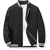 XiaoYouYu Men's Bomber Jacket Casual Stylish Lightweight Windbreaker Spring Fall Autumn Fashion Jackets