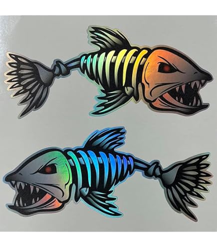 Black Skeleton Fish Bone Stickers Decal for Car Kayak