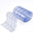 Kailund Commercial Freezer Curtain Replacement - 8 Inch x 8 Feet PVC Clear Vinyl Door Strip for Walk-in Coolers, Warehouse Doors, Pet House | Single Strip