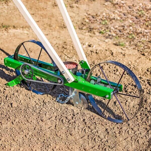 Hoss Garden Seeder - Most Versatile Walk-Behind Garden Planter with 6 Seed Plates, Adjustable Depth, Durable Steel Frame
