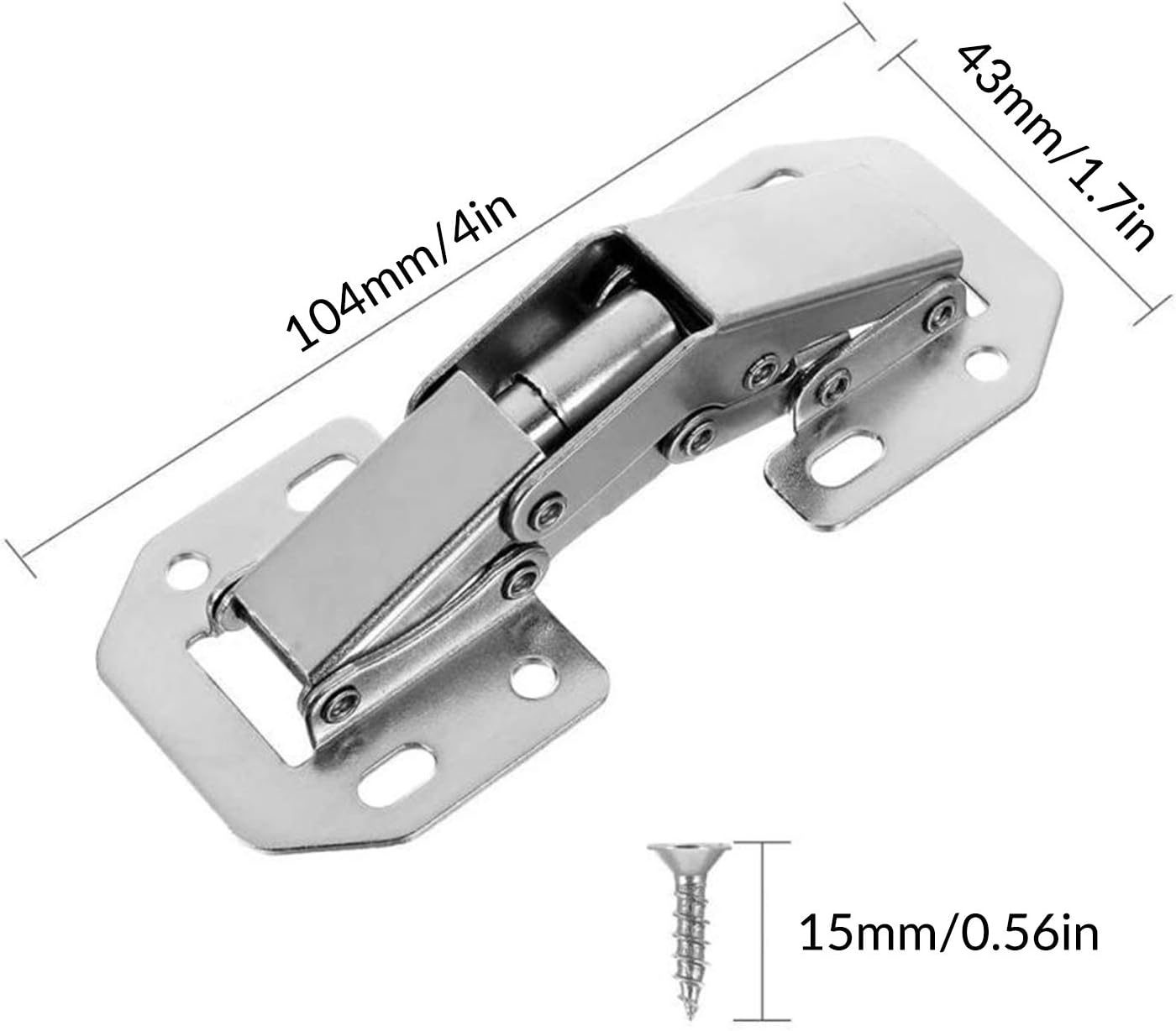 8PCS Hinge 90 Degree Door Hinges Full Overlay Hinges, Furniture