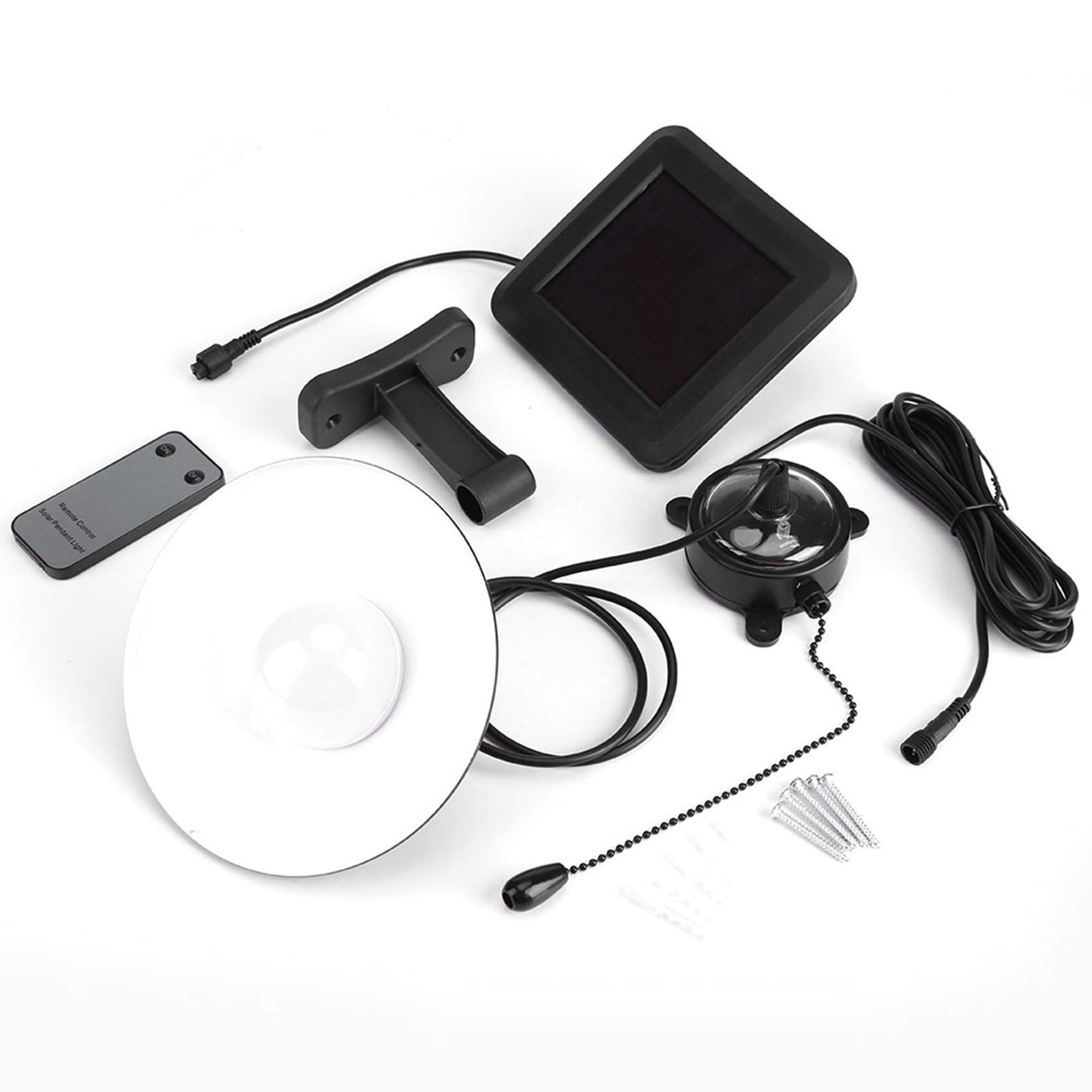 Greensen Solar Pendant Light with Remote Control, Indoor/Outdoor, Black, 14 x 13cm, Perfect for Garage, Garden, Patio