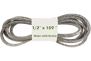 1/2 x 109" Lawn Mower Cutting Deck Belt Belt Make with Kevlar for Cub Cadet 754-04045 954-04045,Massey Ferguson754-04045, 954