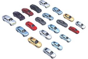 kowaku 20Pcs Model Cars Miniature Painted Diecast Mini Vehicle for Diorama Architectural DIY Projects Scenery Decor Accessori