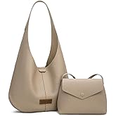 Wrangler Hobo Bag Purse for Women 2PCS Set, Slouchy Shoulder Handbags with Small Crossbody Bag