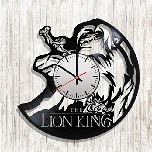 Vinyl record wall clock The Lion King, The Lion King decal, best gift for The Lion King fans (grey)
