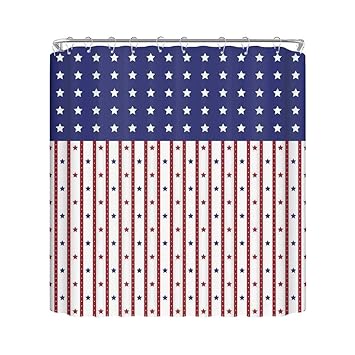 Amazon Com C Coaballa Usa Durable Shower Curtain American Flag
