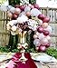 Bonus Accessories! Burgundy Balloons, Rose Gold Confetti Balloons with Accessories - Pack of 30, 3 Style, 12 inch | Great for Bridal Shower Decorations | Birthday Decorations | Wedding Balloons