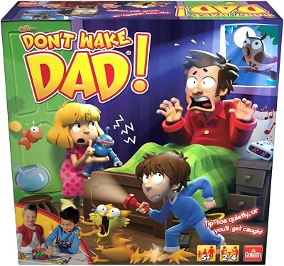 Goliath Sshh Don’t Wake Dad! Tip-Toe Quietly Kids Board Game 2-4 Players