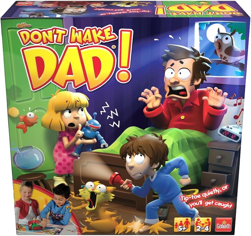 Goliath Sshh Don’t Wake Dad! Tip-Toe Quietly Kids Board Game 2-4 Players