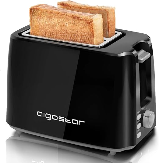 Aigostar Warrior 30KHK 2Slice Toaster, 750W, 7 Toast Shade Settings