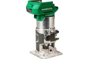 Metabo HPT 18V Cordless Trim Router, Variable Speed 10,000-30,000 RPM, Lightweight Router Design, 1/4-Inch and 3/8-Inch Collets, LED Work Light, Soft Start & Quick Brake, Tool Body Only, M1808DAQ4