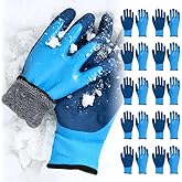 VNBQB 10 Pairs Waterproof Winter Work Gloves for Men and Women, Freezer Gloves for Outdoor Cold Weather Work Below Zero, Waterproof Garden Gloves for Shoveling Snow, Ice Fishing