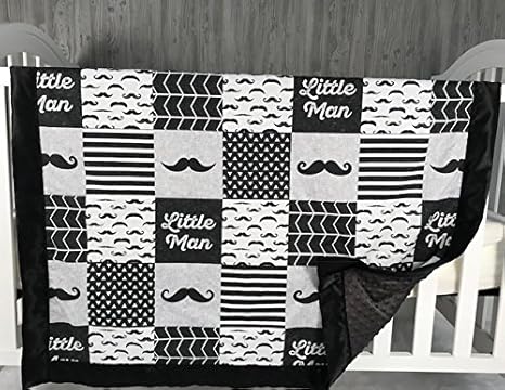 mustache crib bedding set