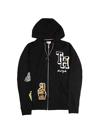 Tommy Hilfiger Herren Sweatjacke mit Kapuze schwarz (15) L