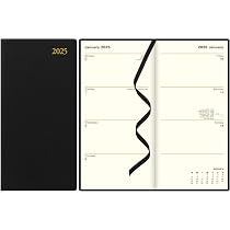 Letts Of London Woodland 2025 Weekly Planner | A5 Size (8.25" X 5.875"), Navy, Sewn Binding, Multilingual