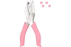 Jeemiter 1/16 Inch Small Mini Tiny Shaped Circle Metal Single Handheld Hole Paper Punch Punchers with Soft-Handled for Tags C