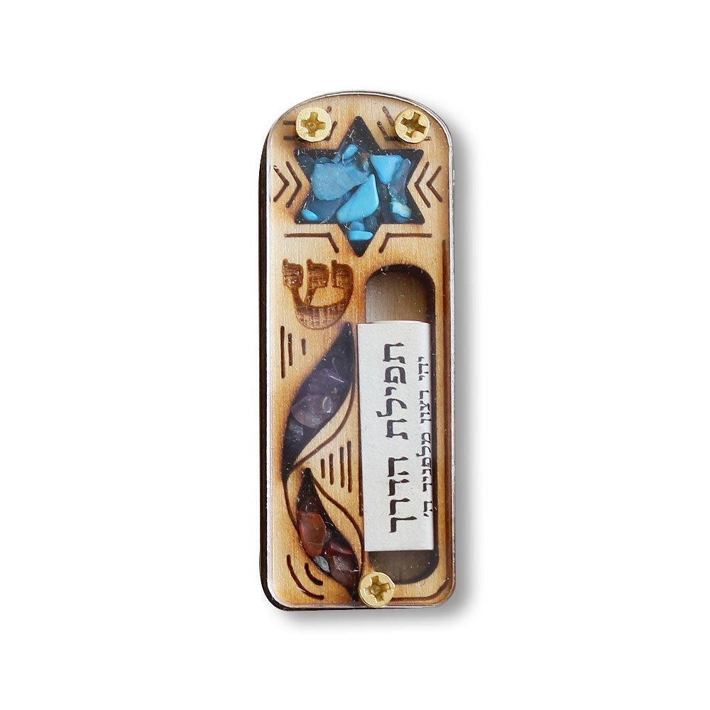 YourHolyLandStore Star of David Car Mezuzah with Scroll
