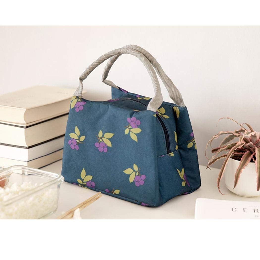 Pinsparkle Waterproof Insulated Lunch Tote Cooler Bag Bento Picnic Handbag Container Lunch Bags