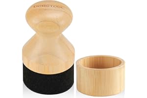 DEBETOOL Cutting Board Oil & Wax Applicator with Lid, Food Grade Mineral Oil & Wax Applicator for Wooden Cutting Board - Natural Bamboo Applicator for Butcher Blocks, Spatula，Spoon and Utensils