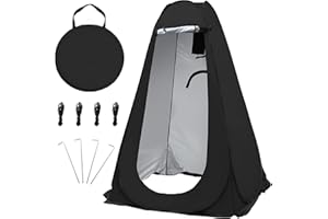 TORIBIO Pop Up Camping Shower Tent, Portable Beach Dressing Changing Room UV/Rain Outdoor Privacy Shelter, UV Shower Enclosur
