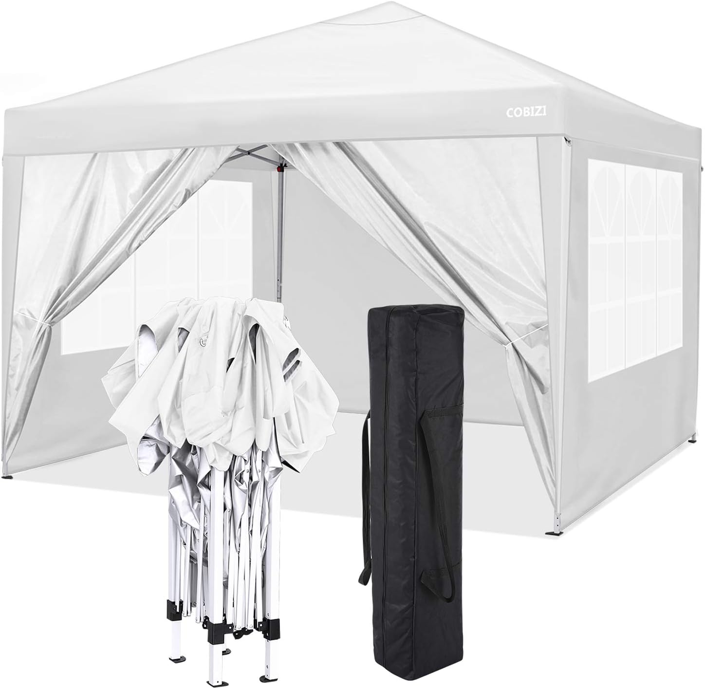 Pop Up Gazebo 3x3m Folding Garden Canopy Heavy Duty with 4 Side