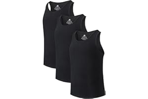 DAVID ARCHY Men's Tank Top Bamboo Rayon Undershirts Tank Shirt Moisture-Wicking A-Shirt for Men, 3 or 5 Pack