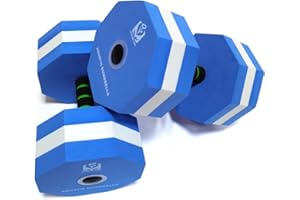 davidamy's gift Octagon Water Aerobic Exercise Foam Dumbbells Pool Resistance 1 Pair, Water Fitness Exercises Equipment for Weight Loss