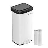 SONGMICS Kitchen Trash Can, 18-Gallon Stainless