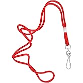 COTODO ID Red Lanyards Safety Badge Lanyard 36" with Swivel Hook 100 Pack