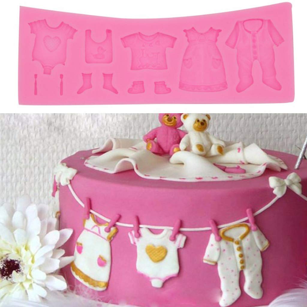 1 Pc 3d Qualite Alimentaire Silicone Moule Peche Vetements De Bebe Chaussures Gateau Decoration Outil Chocolat Bonbons Jello Cuisson Bricolage Moules Cuisine Outil Moules A Gateaux Moules A Forme Specifique Napravi Rs