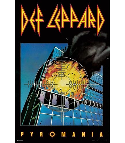 Amazon.com: Def Leppard Poster Hysteria Album Cover 80s Rock Band