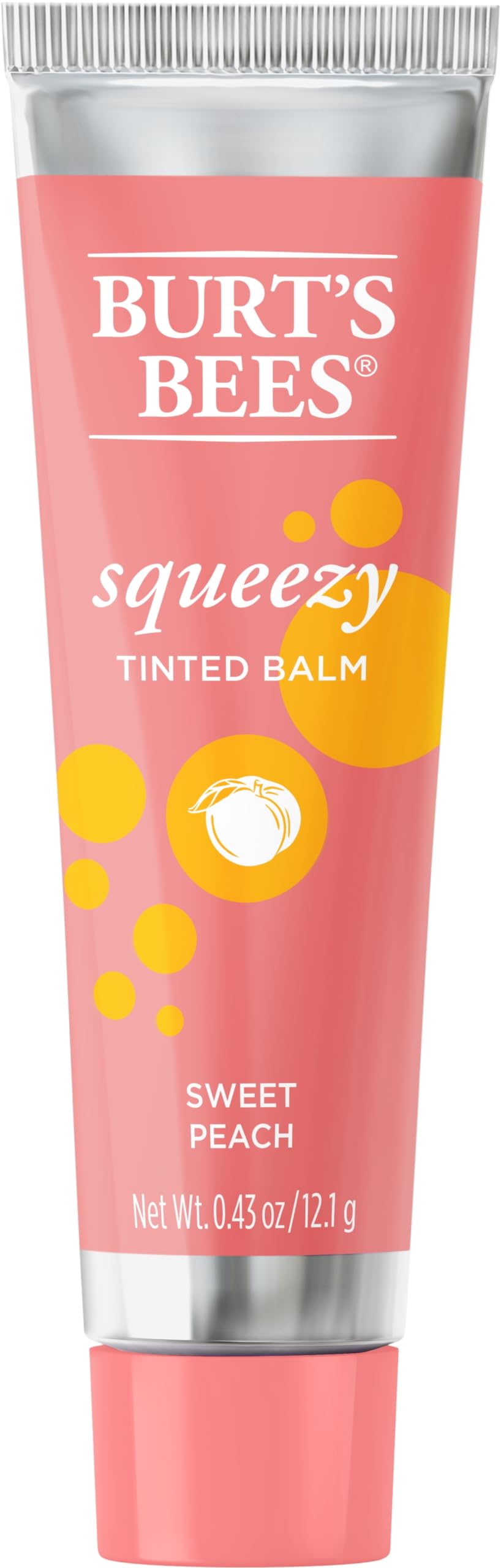 Photo 1 of Burts Bees, Squeezy Tinted Lip Balm - Sweet Peach, 0.33 Ounce 3 pack